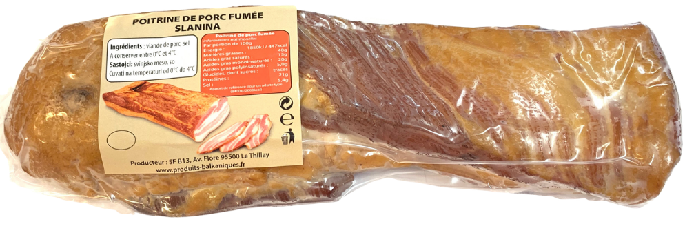 Poitrine de porc fumé 1kg